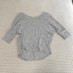 Grey Metallic Silver Lightweight Sweater